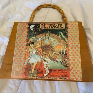 Bag, Vintage Style Bamboo Handle Le Réve